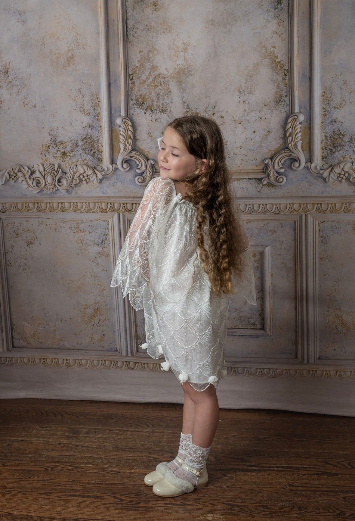 Girl | Faith Scallop Dress | White