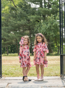 Girl | Flora Flower Print Dress | Pink