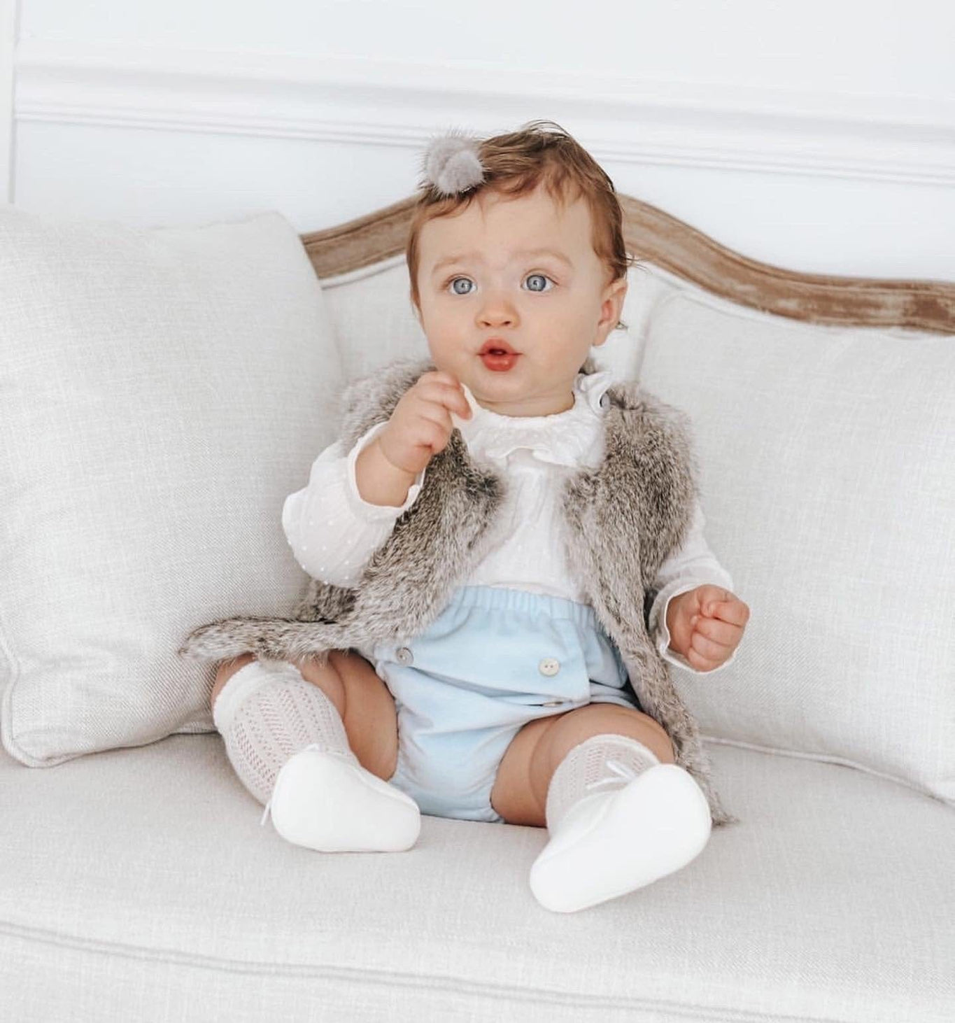 Girl | Grey Rabbit Vest | Gray