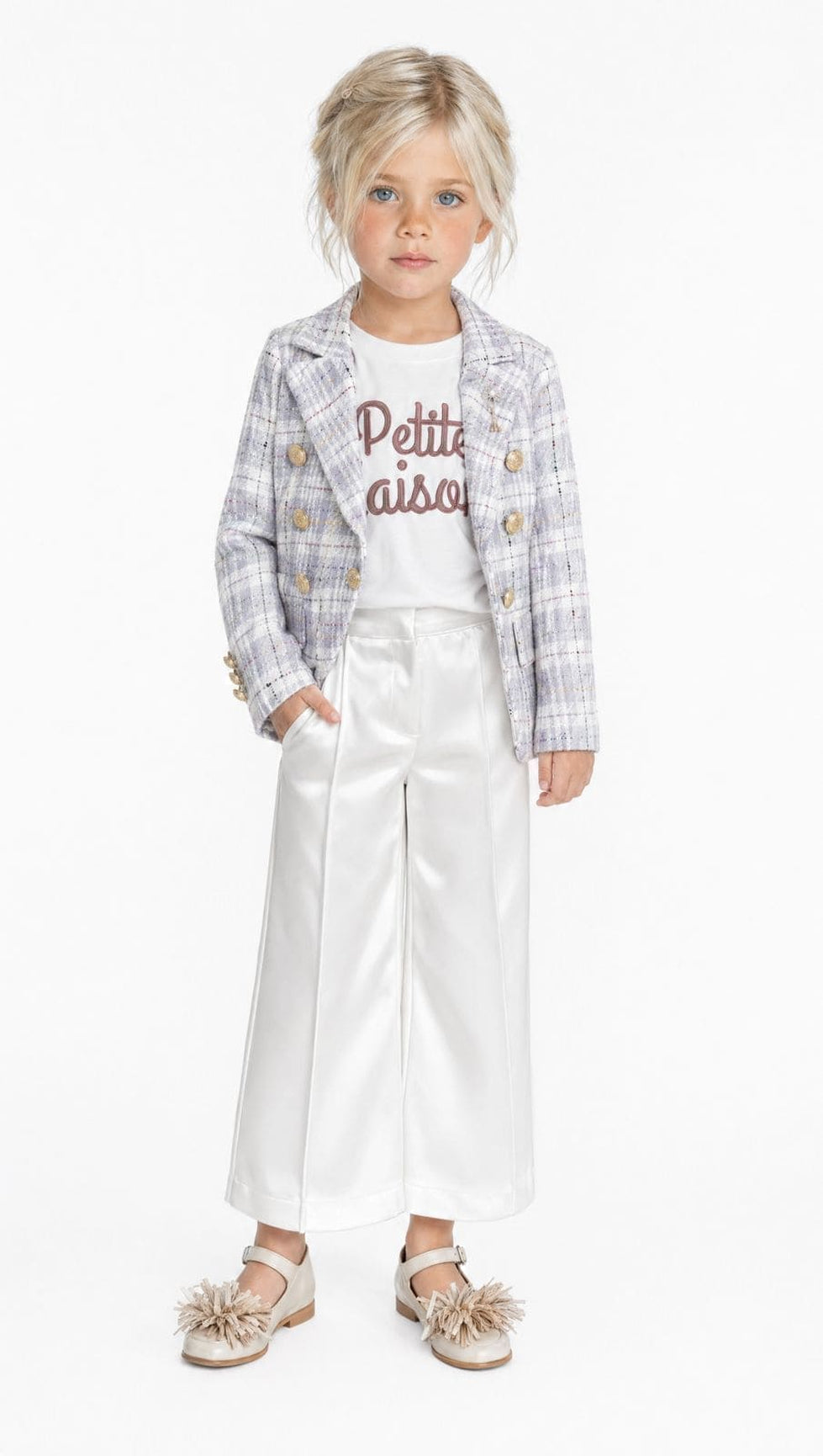 Girl | Gwen Wide Leg Pants | White