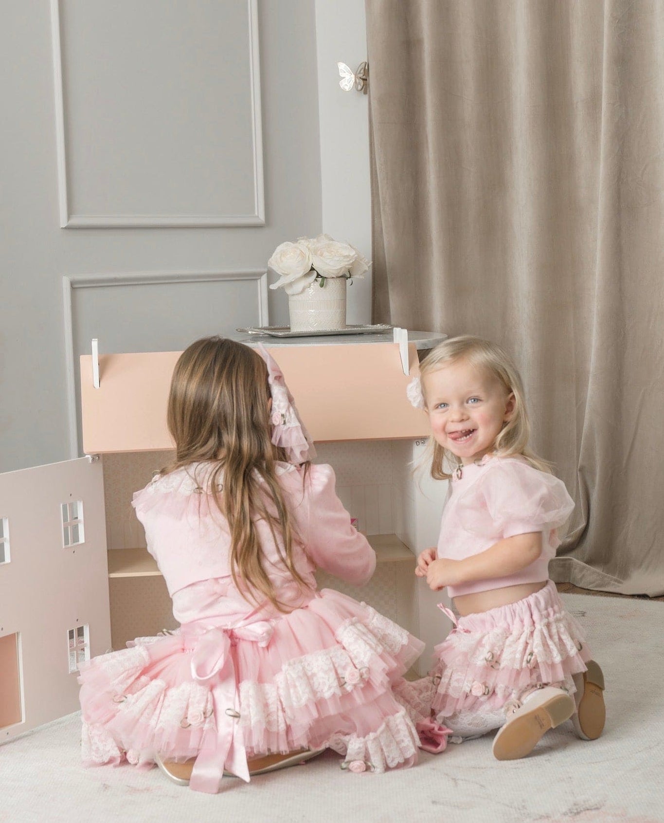 Girl | Harlow Pink Embroidered Tulle Skirt