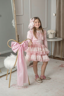 Girl | Harlow Pink Embroidered Tulle Skirt