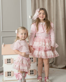 Girl | Harlow Pink Embroidered Tulle Skirt