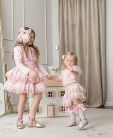 Girl | Harlow Pink Embroidered Tulle Skirt