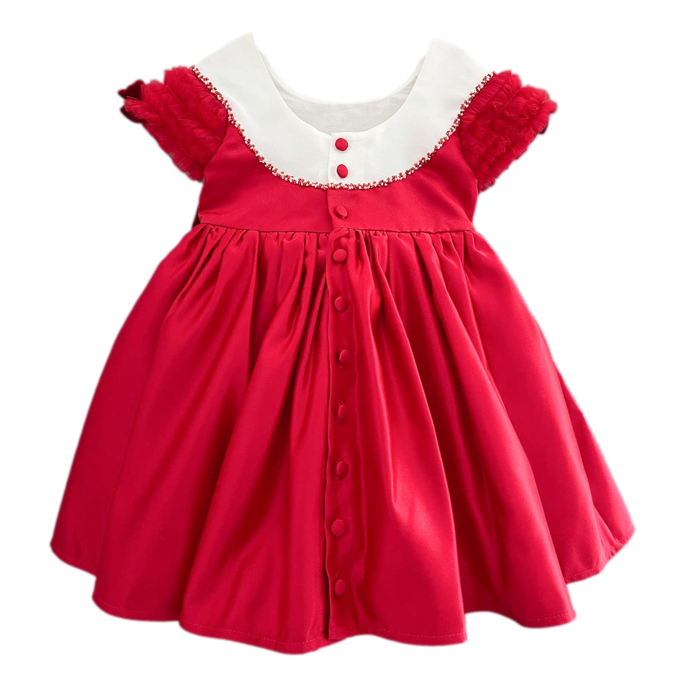 Girl | Holly Amad Satin Ceremony Dress | Red