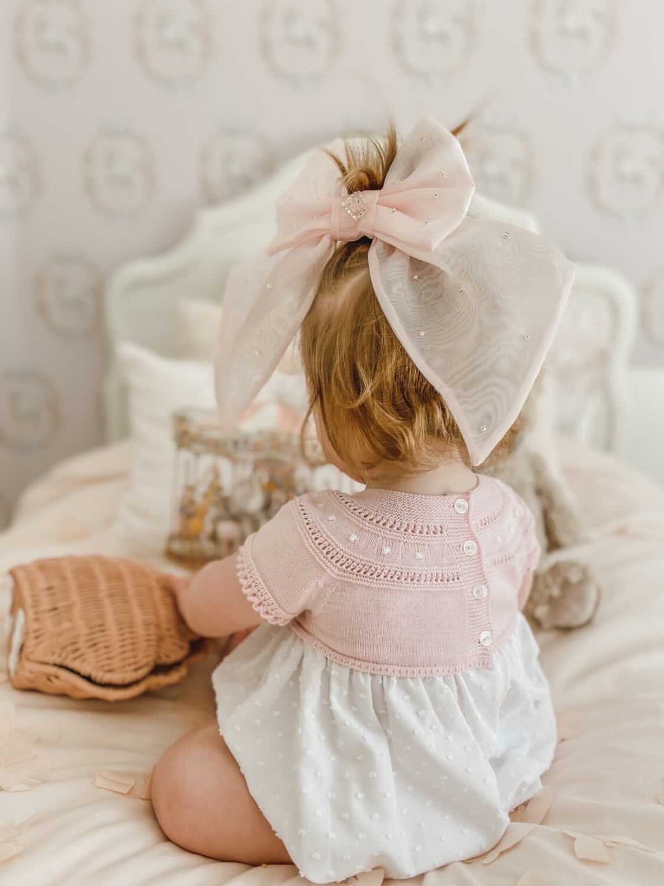 Girl | Juliette Organza Hair Bow | Pink