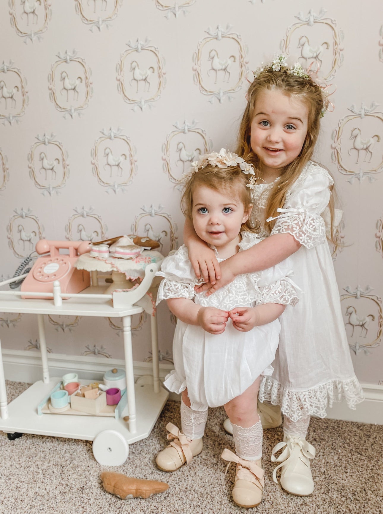Girl | Katherine Embroidered Linen Dress | White