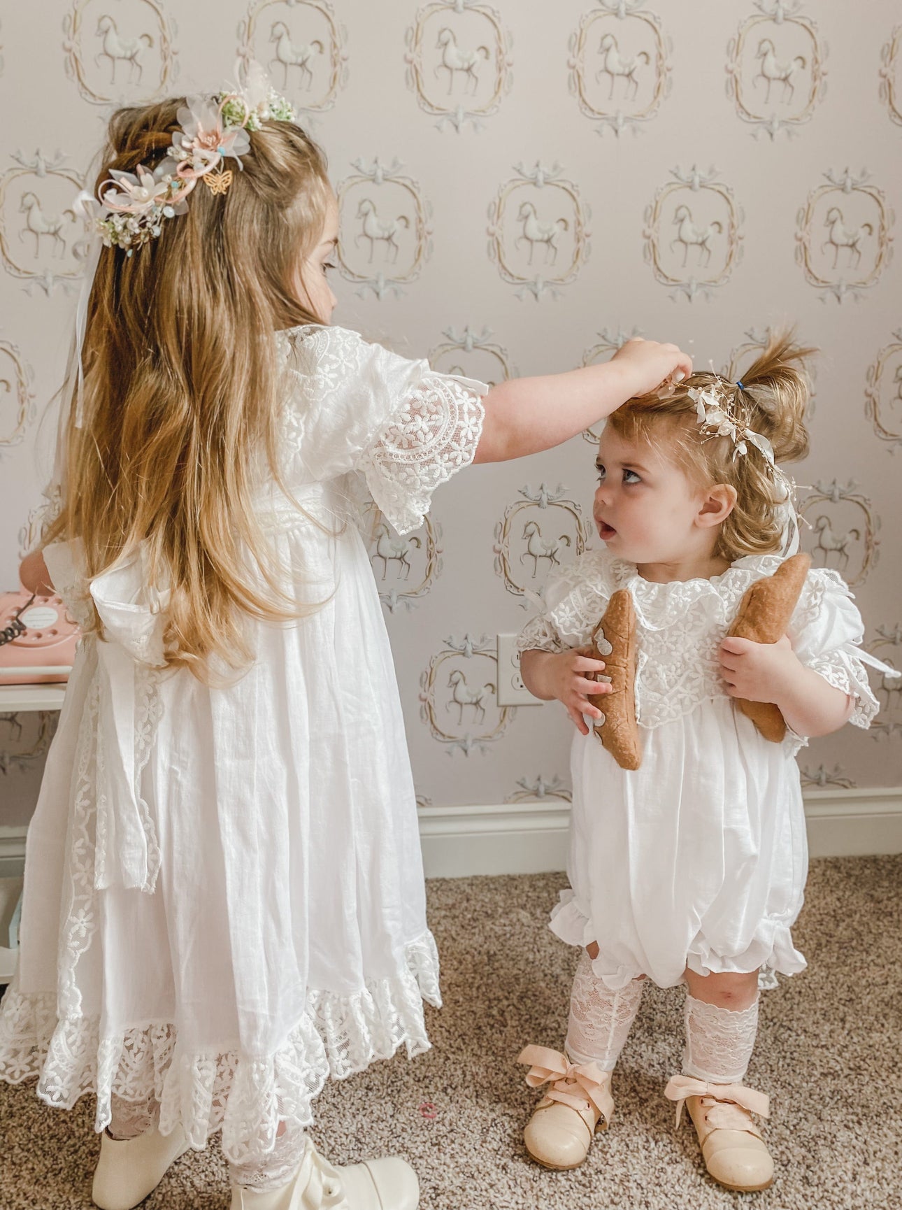 Girl | Katherine Embroidered Linen Dress | White