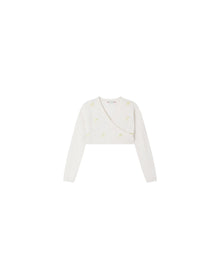 Girls | Beaded Surplice Cardigan | 12Y | Milk White