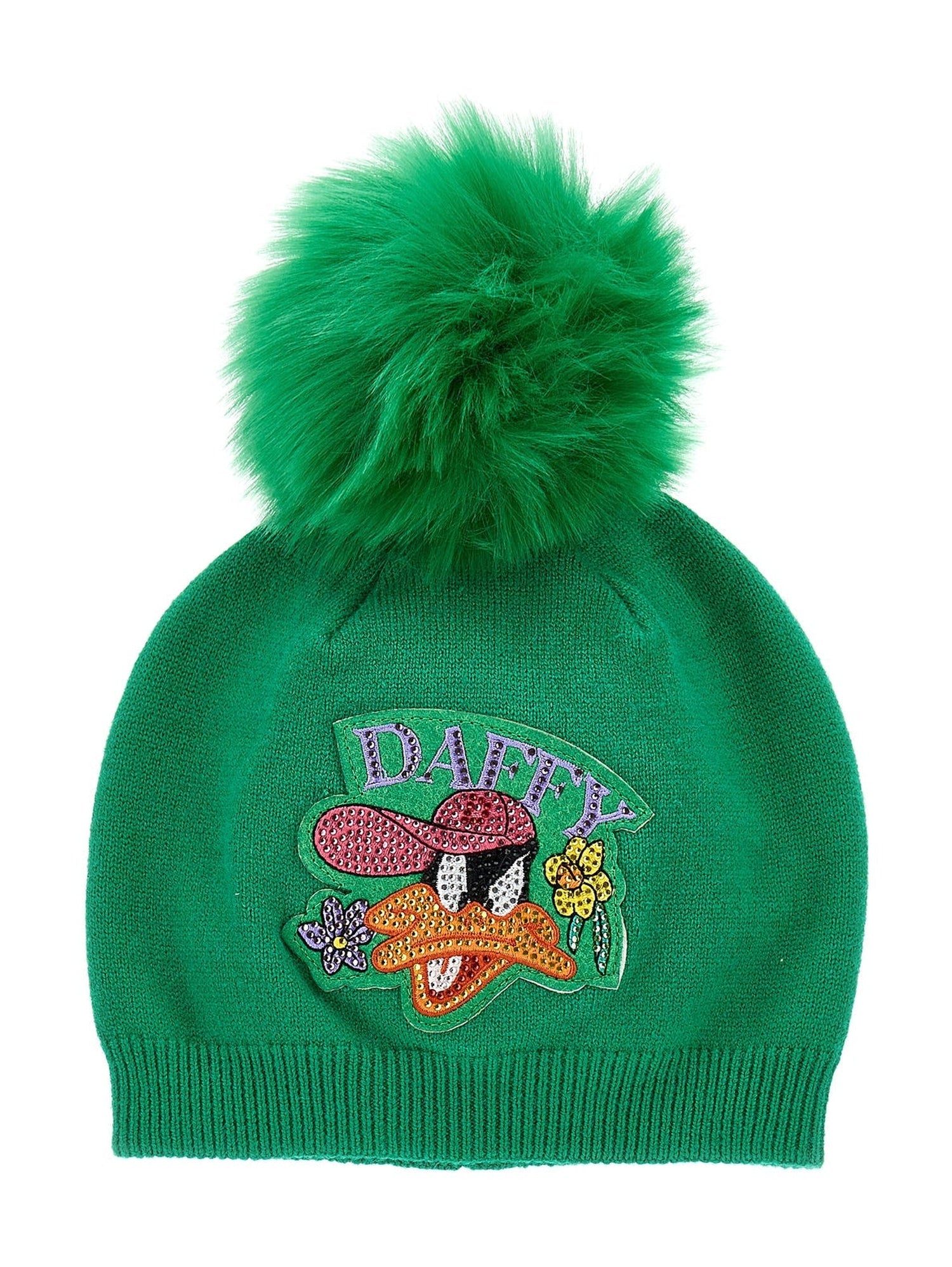 Girls | Daffy Duck Wool Blend Hat | Vibrant Green