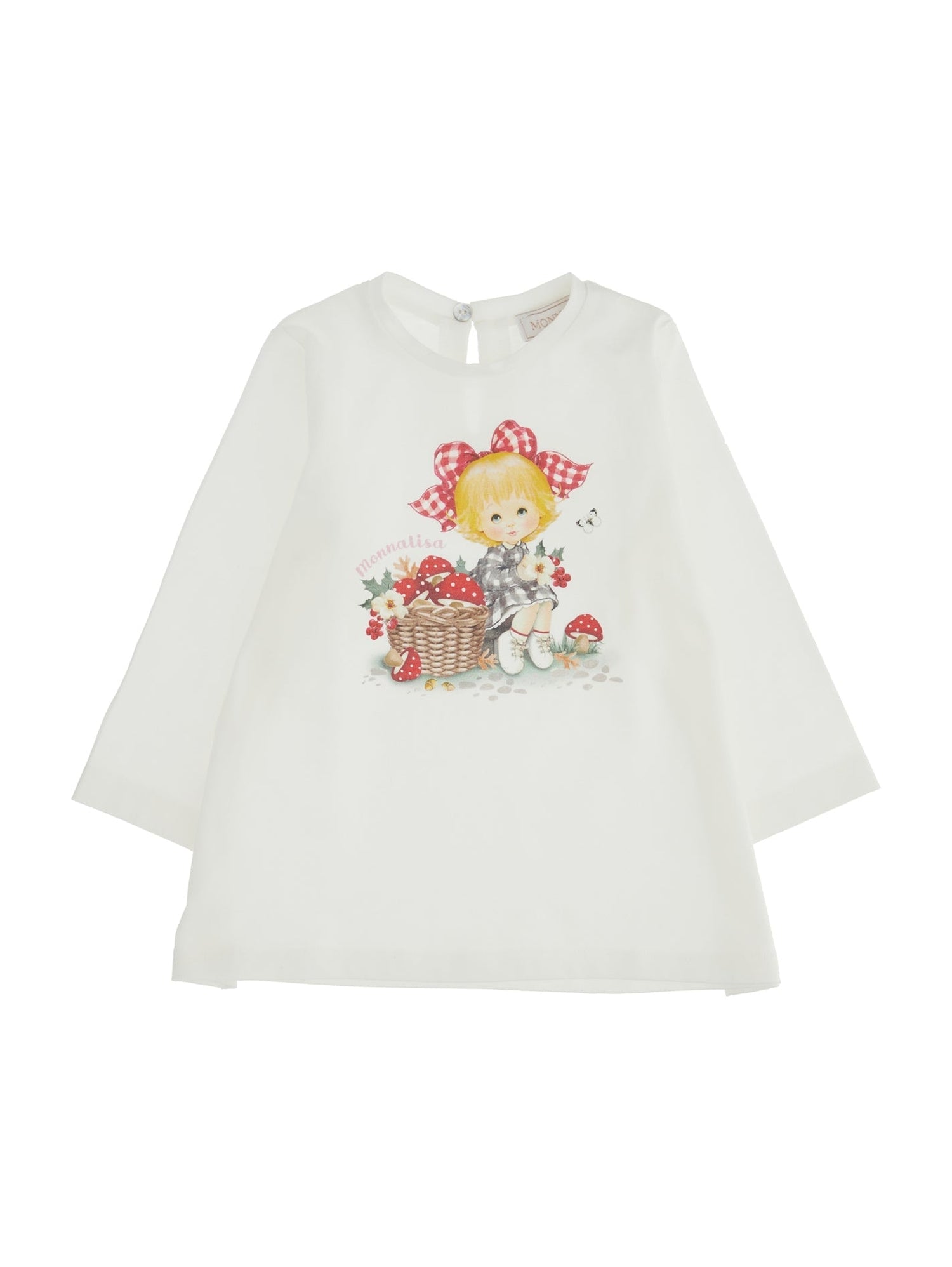 Girls | Long-Sleeved Little Girl Jersey Maxi T-Shirt | Cream