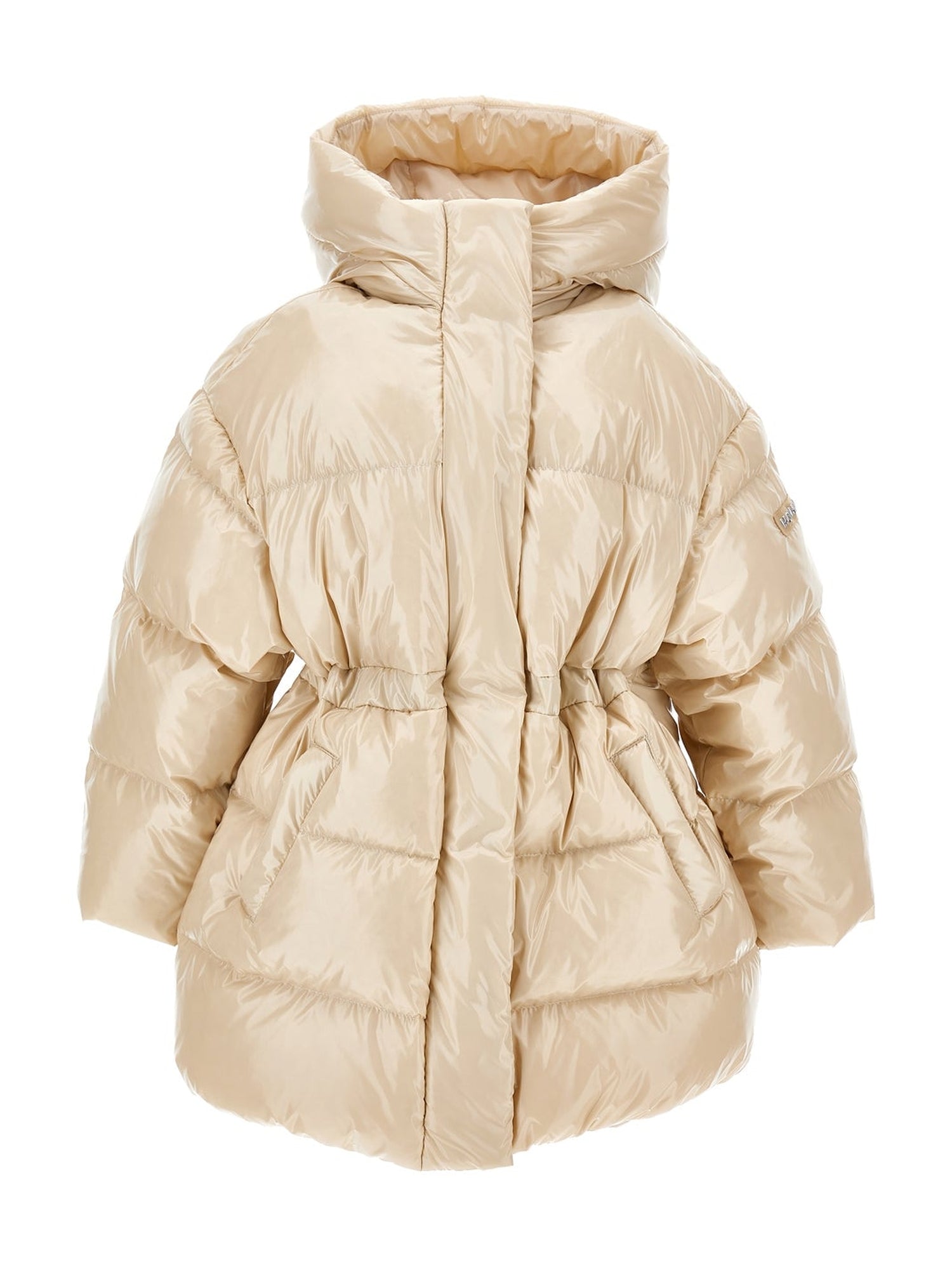 Girls | Shiny Genuine Down Jacket | Ecru