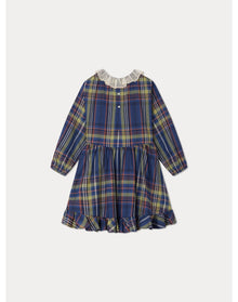 Girls | Thays Dress Tartan | Navy