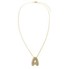 Pave XL Initial Pendant Necklace - Adina's Jewels