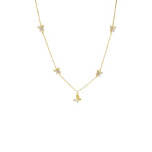 Gold Pave Multi Butterfly Dangle Necklace - Adina's Jewels