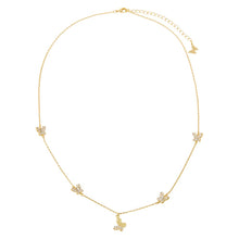 Pave Multi Butterfly Dangle Necklace - Adina's Jewels