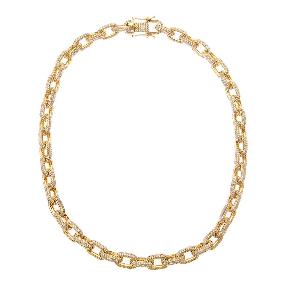 CZ Twisted Rope Chain Necklace - Adina's Jewels