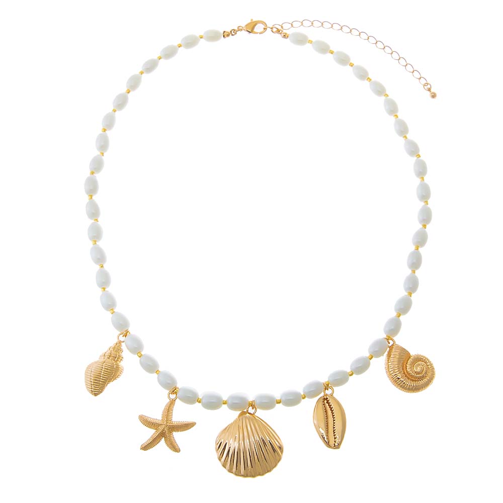 Pearl Ocean Charm Necklace - Adina's Jewels