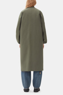Green Tech Seersucker Oversized Shell Coat | Beetle