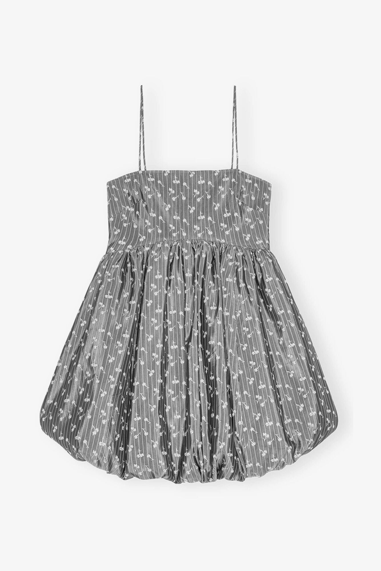 Grey Jacquard Strap Mini Dress | Smoked Pearl