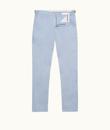 Griffon Linen Tailored Fit Linen Trousers | Light Blue