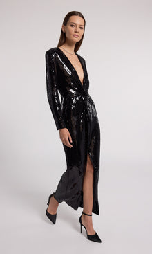 Silvanna Sequin Dress | Black