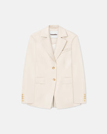 Womens | Hathi Okobor Alt-Leather Blazer | Creme