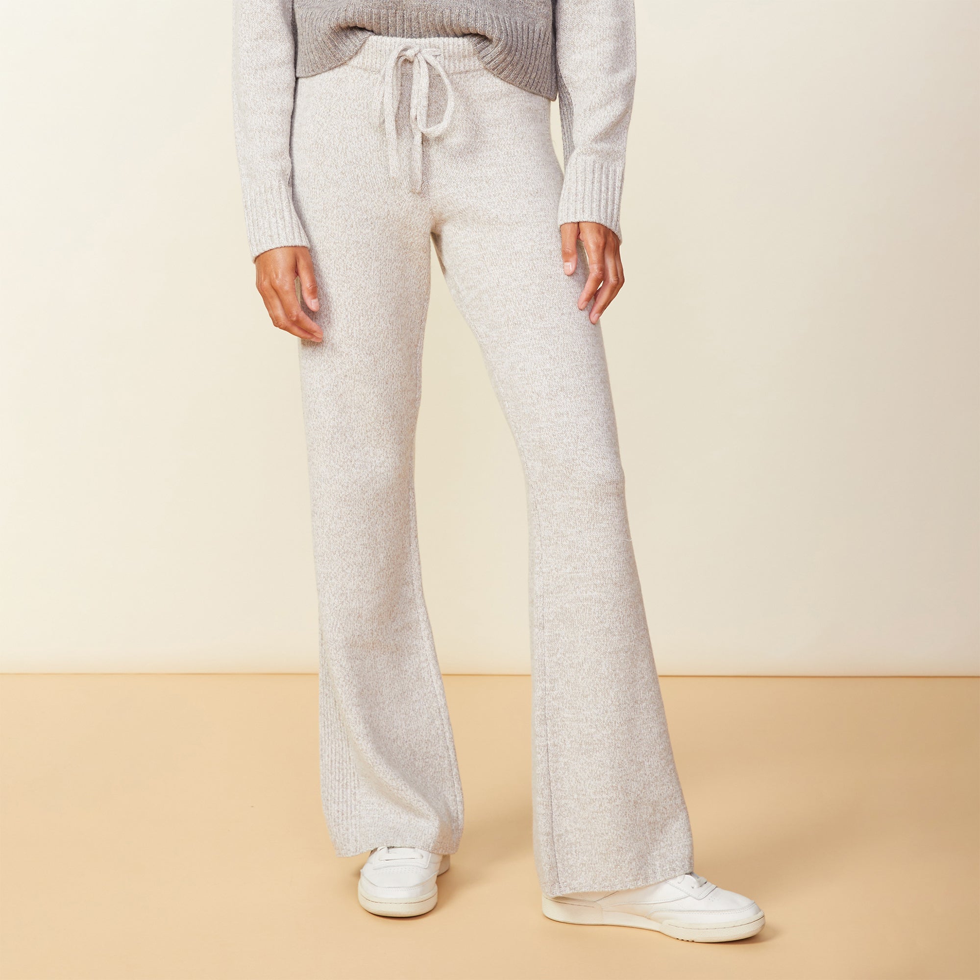 Wool Cashmere Marled Lounge Sweat | Women | Oatmeal