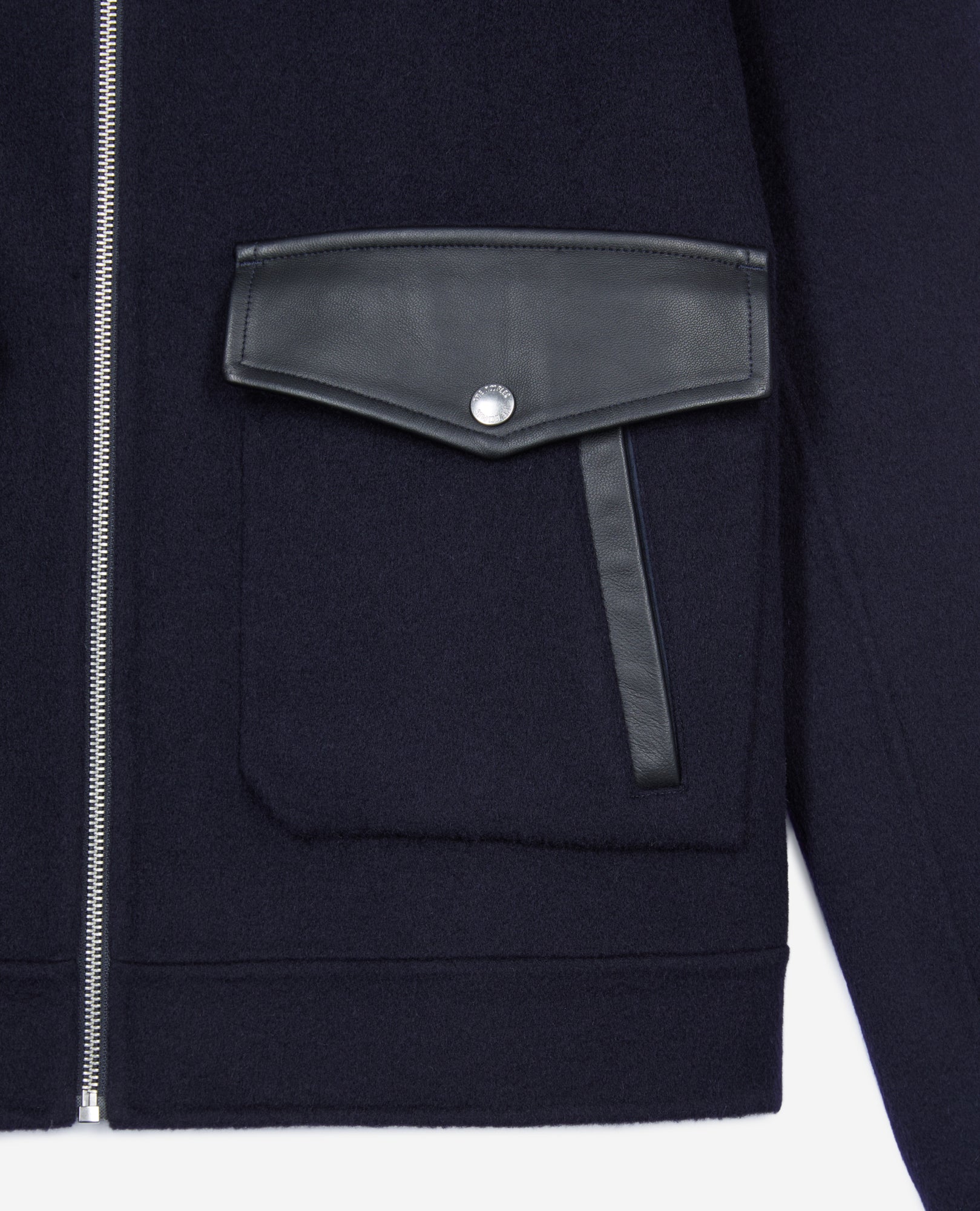 Double-Faced Wool Jacket | Men | Navy Blue