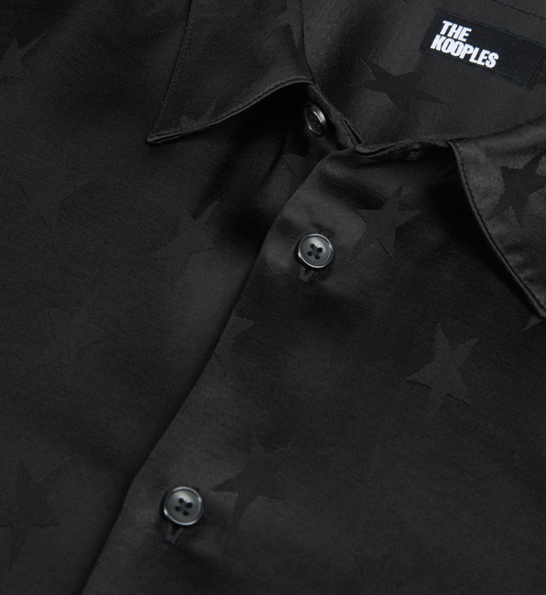 Jacquard Shirt With Stars | Men | Black