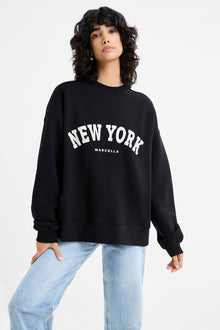 Cala NYC Sweatshirt | White on Black