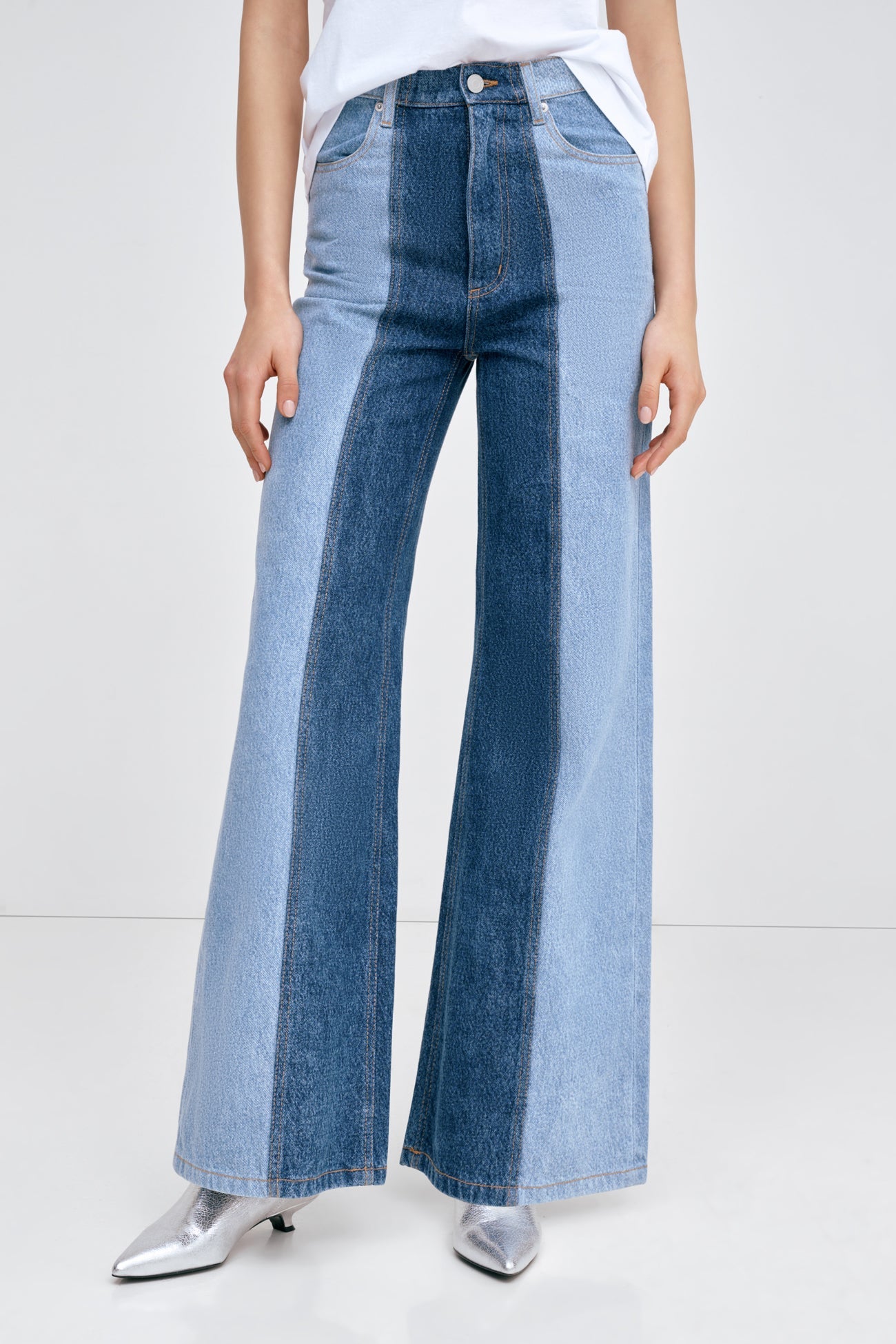 Christina Two-Toned Jeans | Blue Split