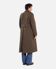 Long Officer-Style Coat | Men | Khaki