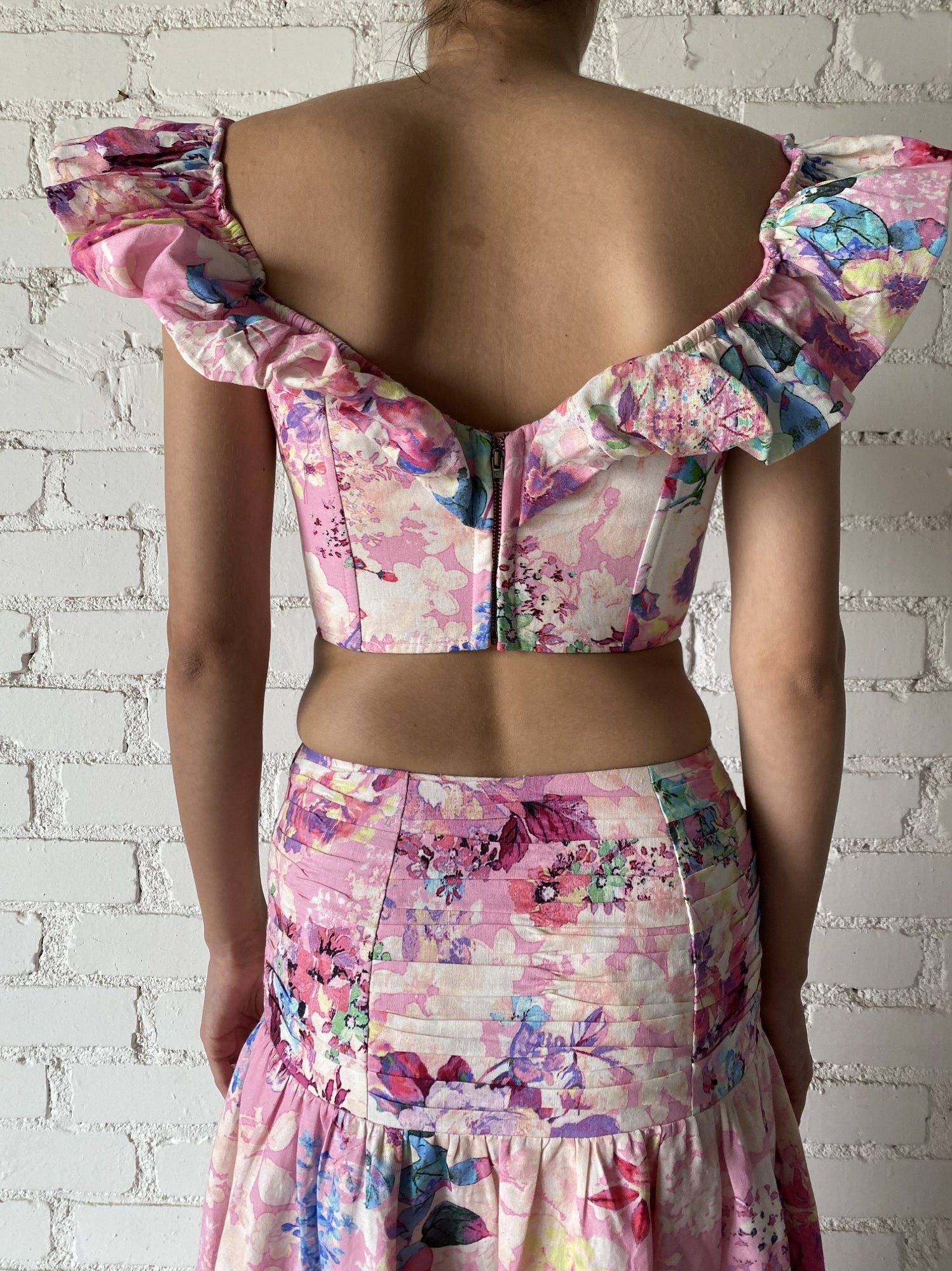 Corset Top | Pink Floral