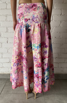 Midi Skirt | Pink Floral