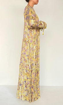 Hemant And Nandita | Dhea Viscose Kaftan | Yellow Multi