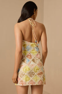 Lace Insert Mini Dress | Multi