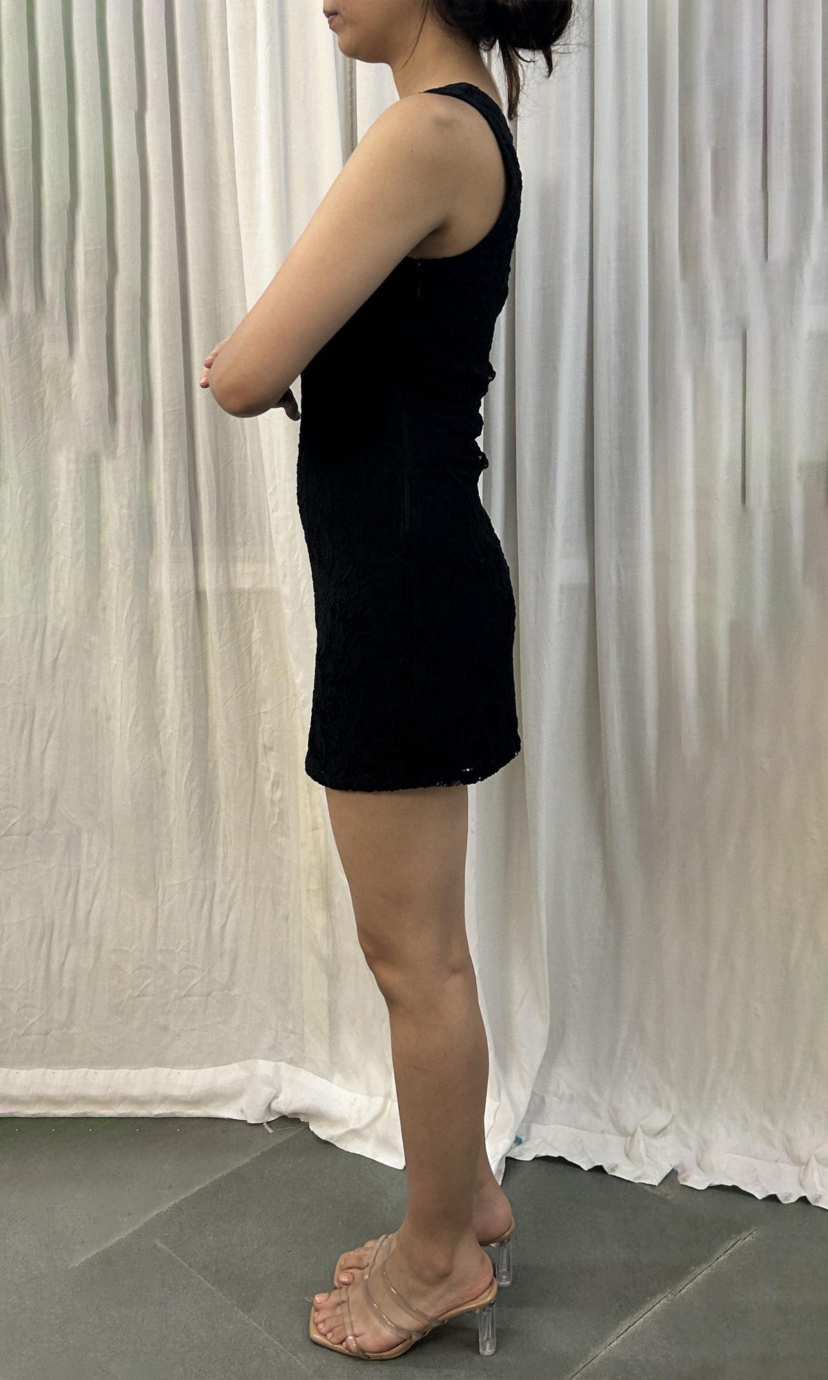 Hemant And Nandita | Inv Viscose Short Dress | Black