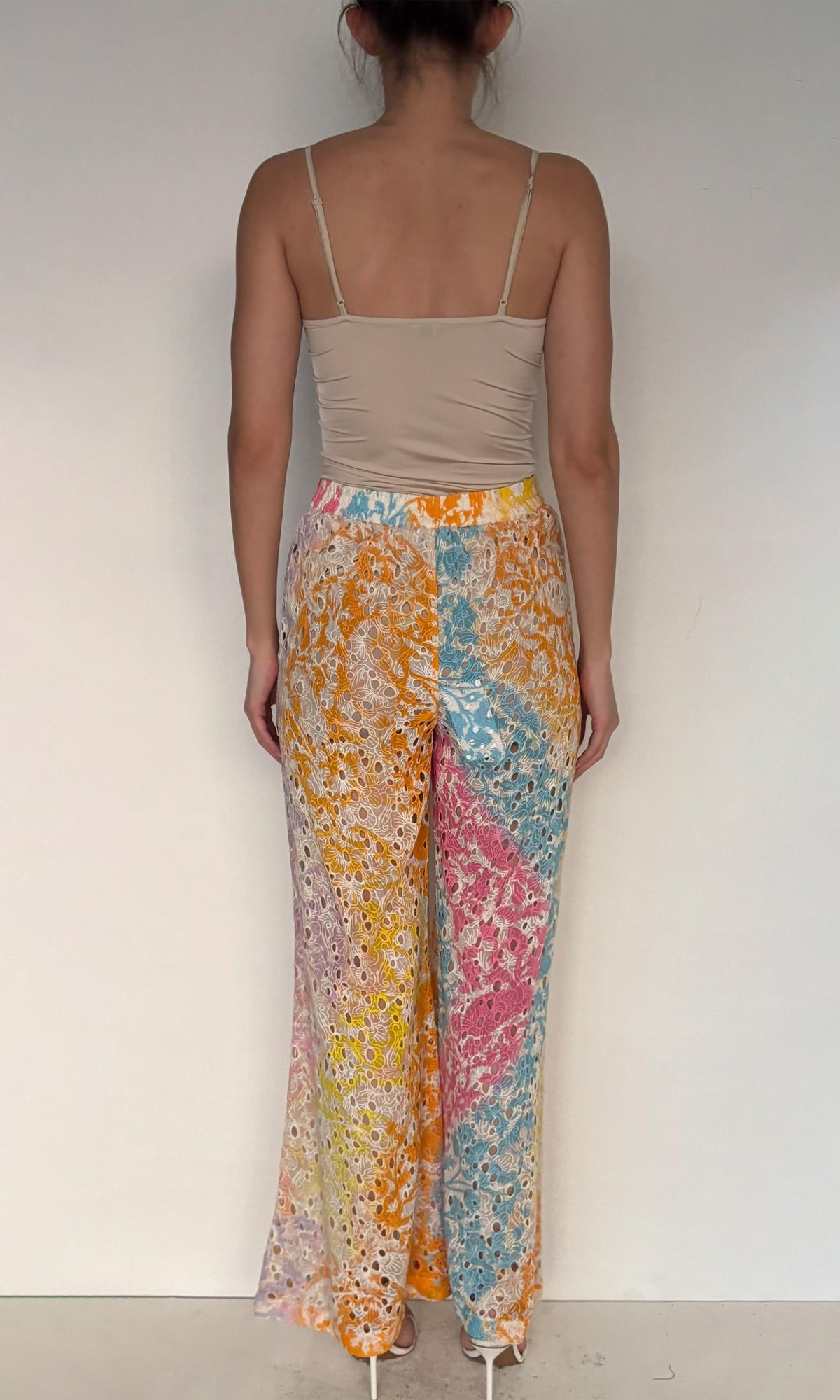 Hemant And Nandita | Inv Georgette Schiffli Pants | Multi