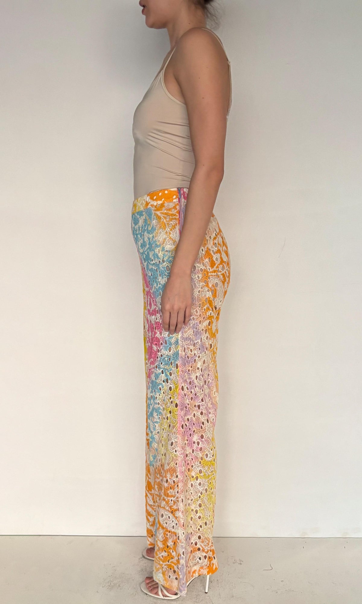 Hemant And Nandita | Inv Georgette Schiffli Pants | Multi