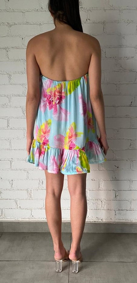 Mini Dress | Blue Floral