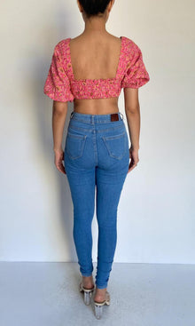 Hemant And Nandita | Nara Cotton Linen Top | Pink Multi