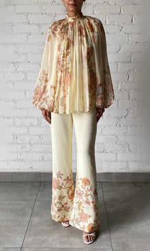 Hemant And Nandita | Riah Viscose Flat Chiffon Top | Ivory
