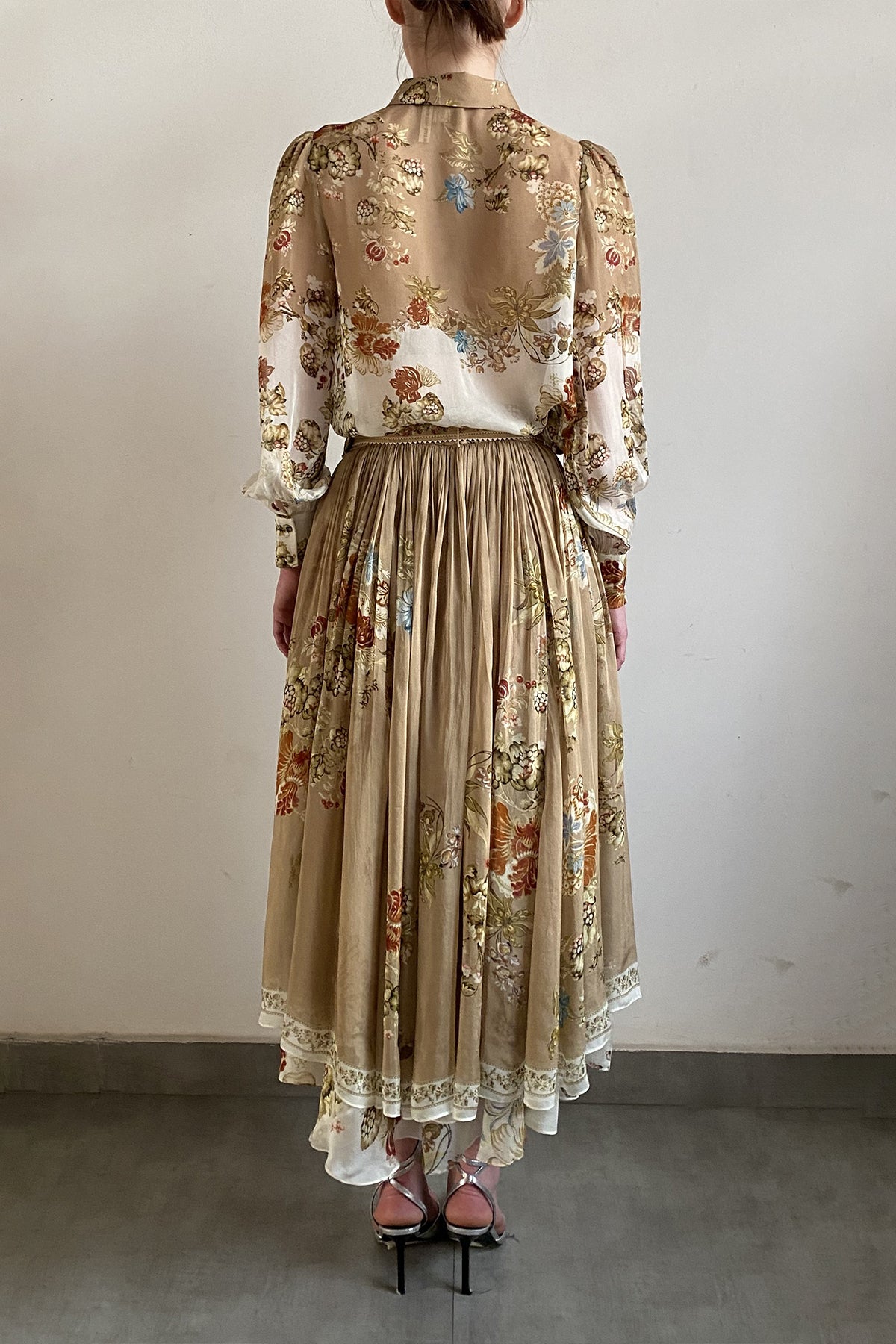 Boho Top With Cami | Brown Mix