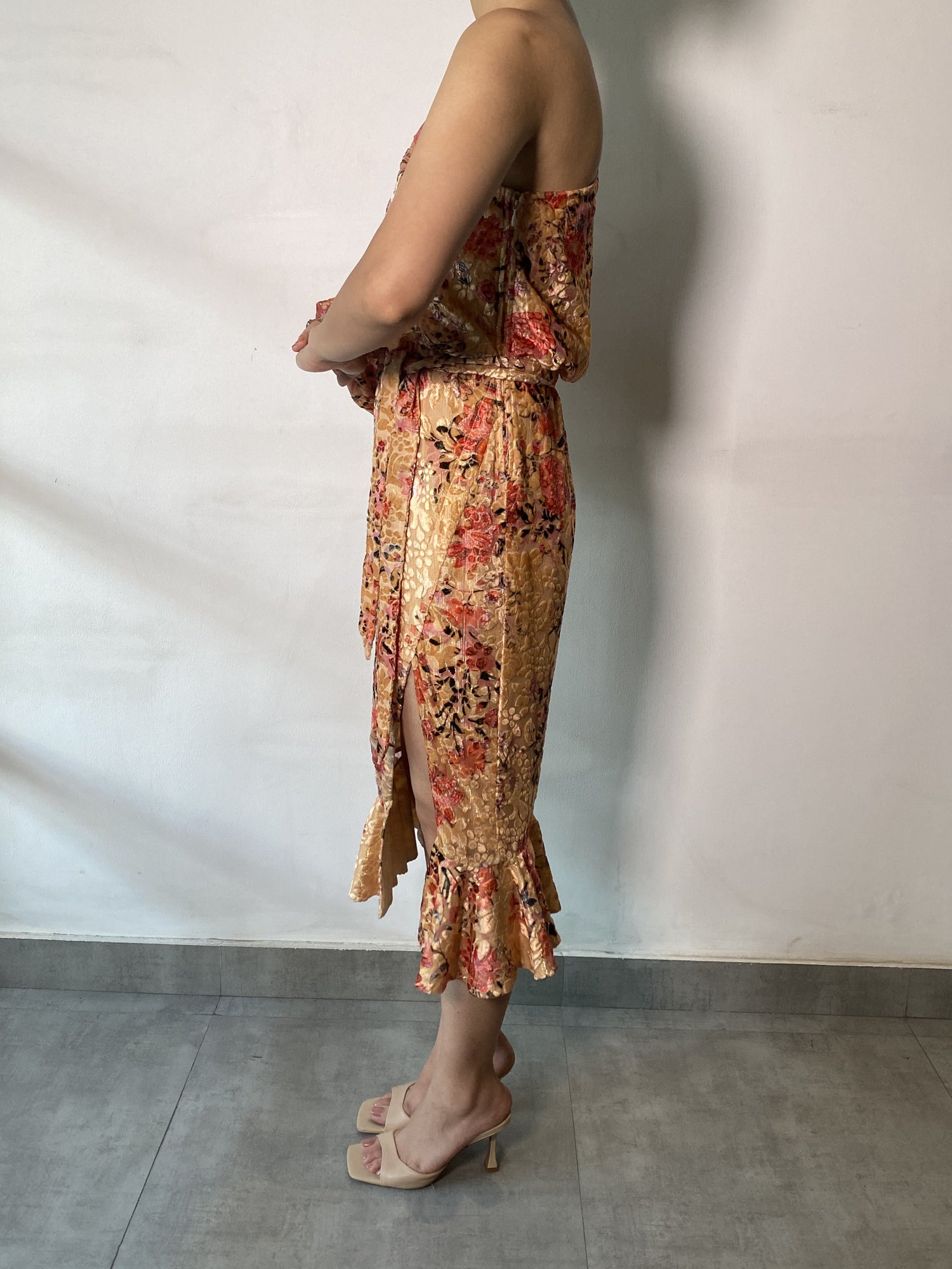 One-Shoulder Midi Dress | Multi