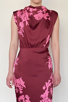 Midi Dress | Black/Magenta