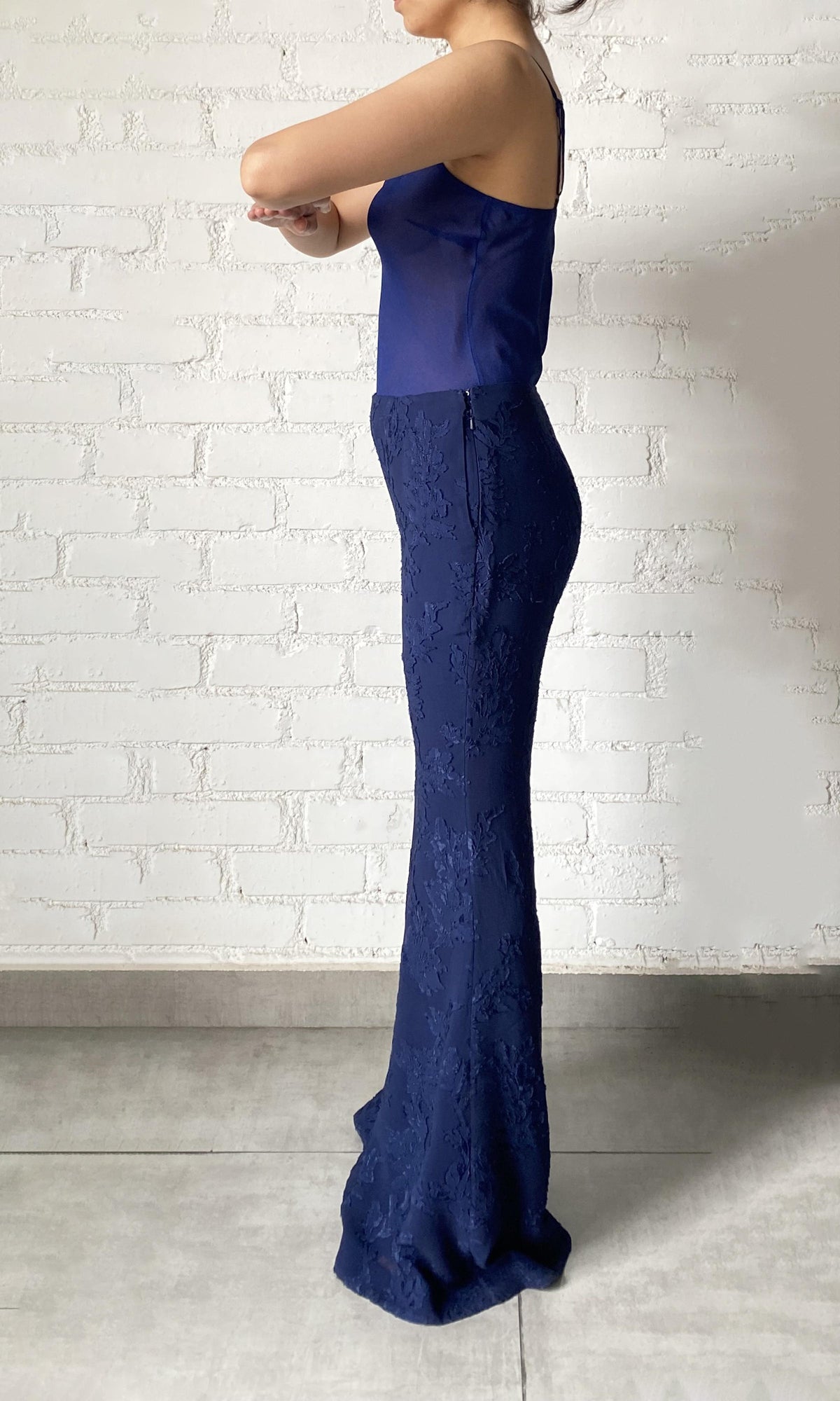 Hemant And Nandita | Tiya Viscose Georgette Pants | Blue