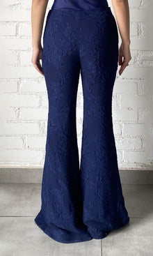 Hemant And Nandita | Tiya Viscose Georgette Jacquard Pants | Navy
