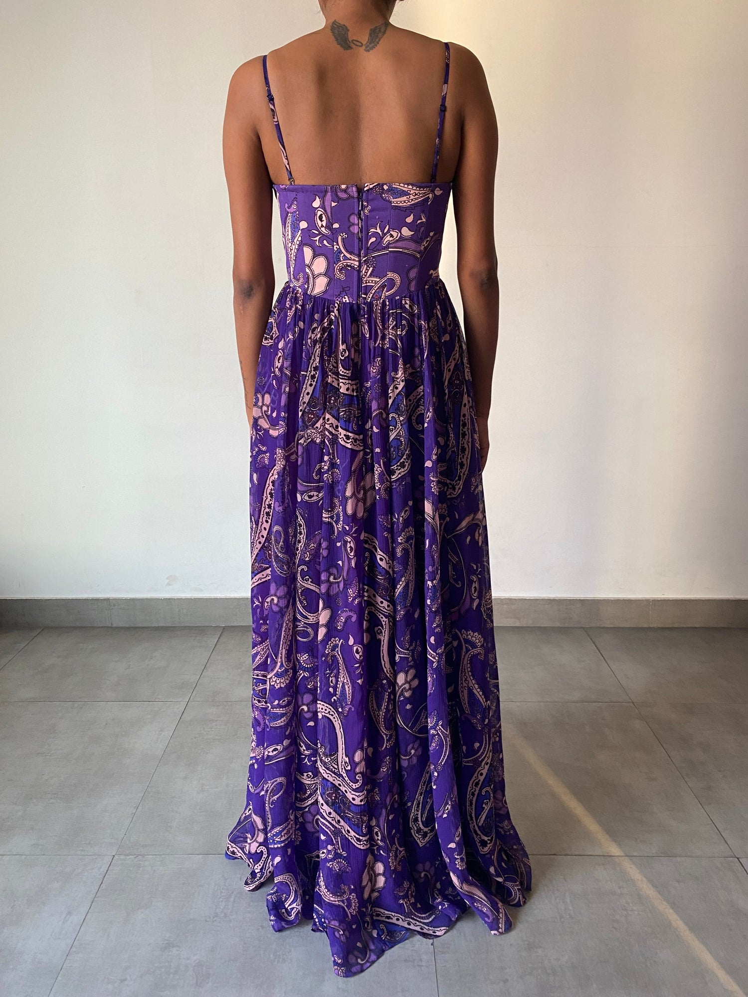 Long Dress | Purple/Multi