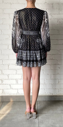 Viri V-Neck Short Dress | Black/White